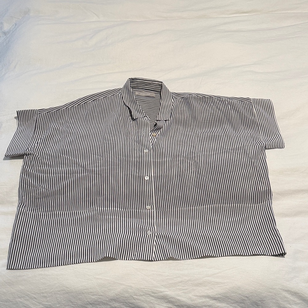 Everlane silk short sleeve button down